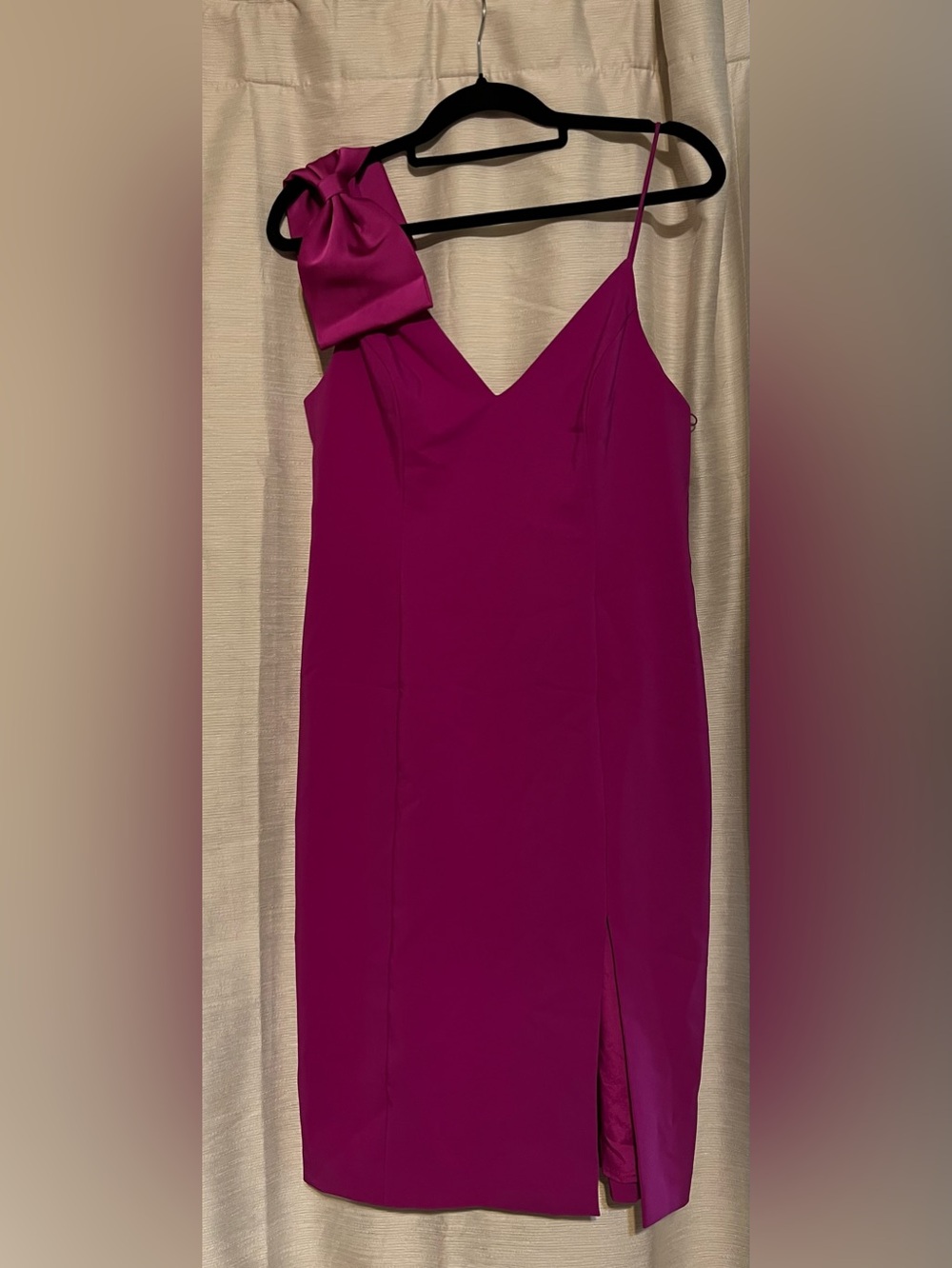 NWT Adrianna Papell Magenta stretch crepe sheath dress size 8 - Picture 4 of 7